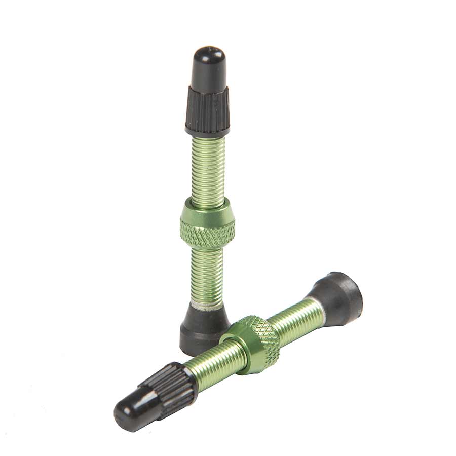 TUBELESS VALVE, PRESTA, 44MM, GREEN, PAIR