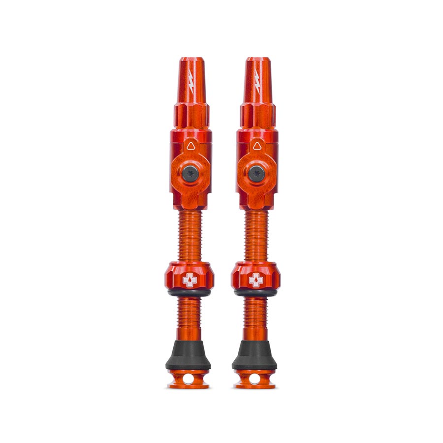 TUBELESS VALVE, PRESTA, 45MM, ORANGE, PAIR