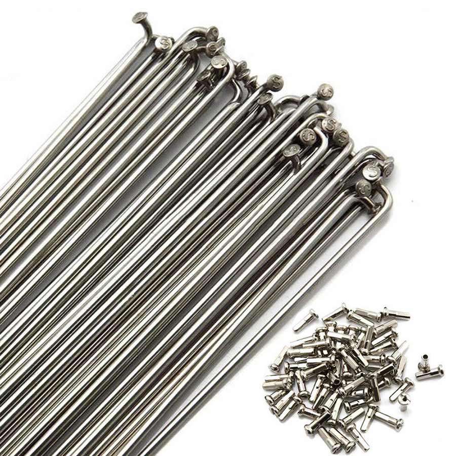 2.0MM, SILVER, 234MM, 144PCS, SOLD IN BULK WITH NIPPLES