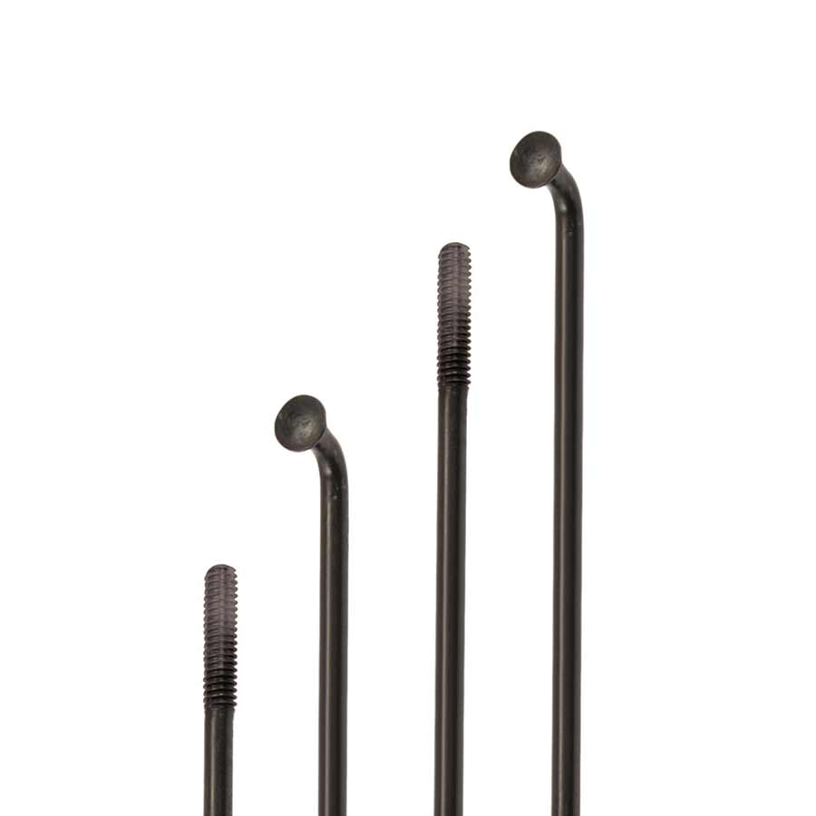 STAINLESS SPOKE, 2.0MM, BLACK, 189MM, 144PCS, SOLD IN BULK WITH NIPPLES