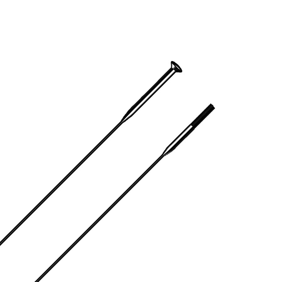 SPOKES, BLADED STRAIGHT PULL, BLACK, 2.0, LENGTH: 310MM, NO THREADS, CUT TO SIZE, PACK OF 100