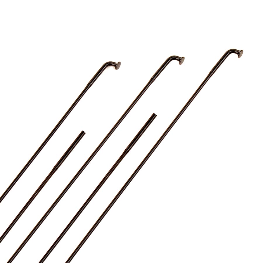 SPOKES, J-BEND, BLACK, 2.0/1.5/2.0, LENGTH: 310MM, NO THREADS, CUT TO SIZE, PACK OF 100