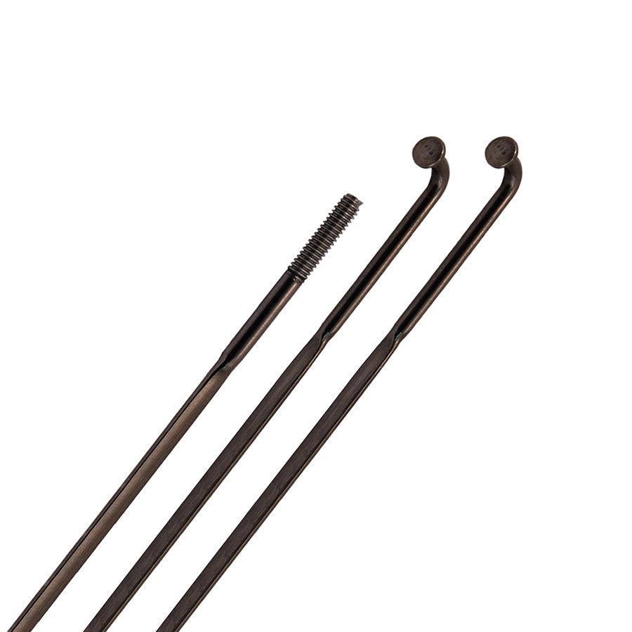 SPOKES, J-BEND, BLACK, 256MM, 3PCS