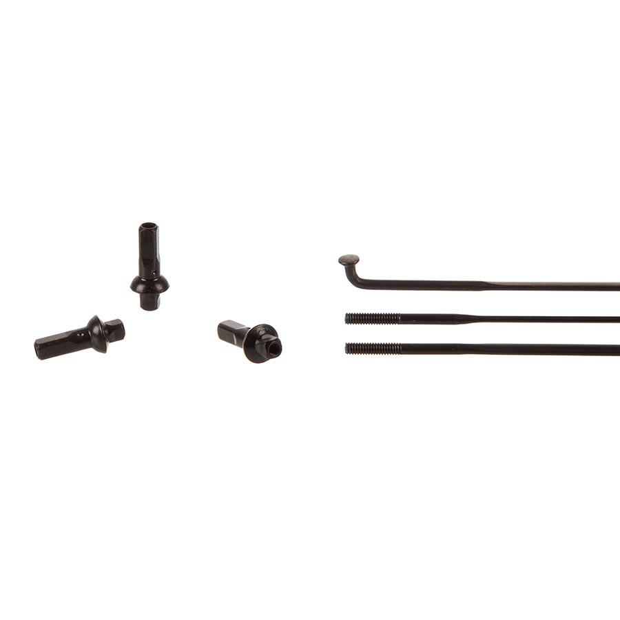 SPOKES, J-BEND, BLACK, 266MM, 3PCS