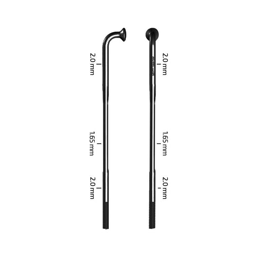 SPOKES, J-BEND, BLACK, 280MM, 3PCS