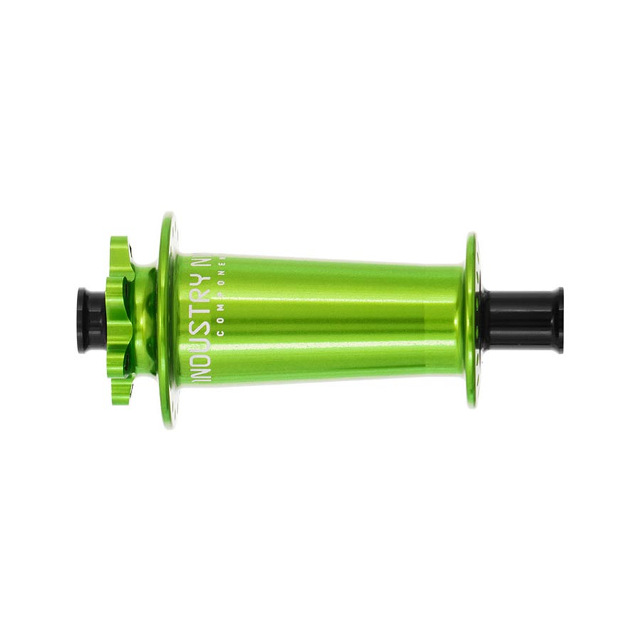 DISC HUB, FRONT, 32H, 15MM TA, 110MM BOOST, LIME GREEN