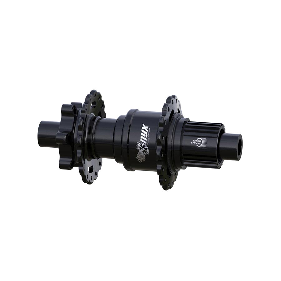 DISC HUB, REAR, 28H, 12MM TA, 148MM, SHIMANO MICRO SPLINE, BLACK