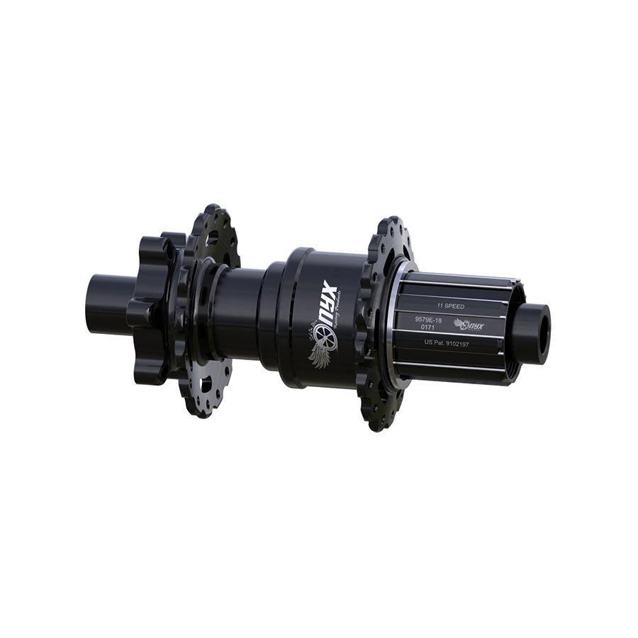 DISC HUB, REAR, 32H, 12MM TA, 148MM, SHIMANO HG 11, BLACK