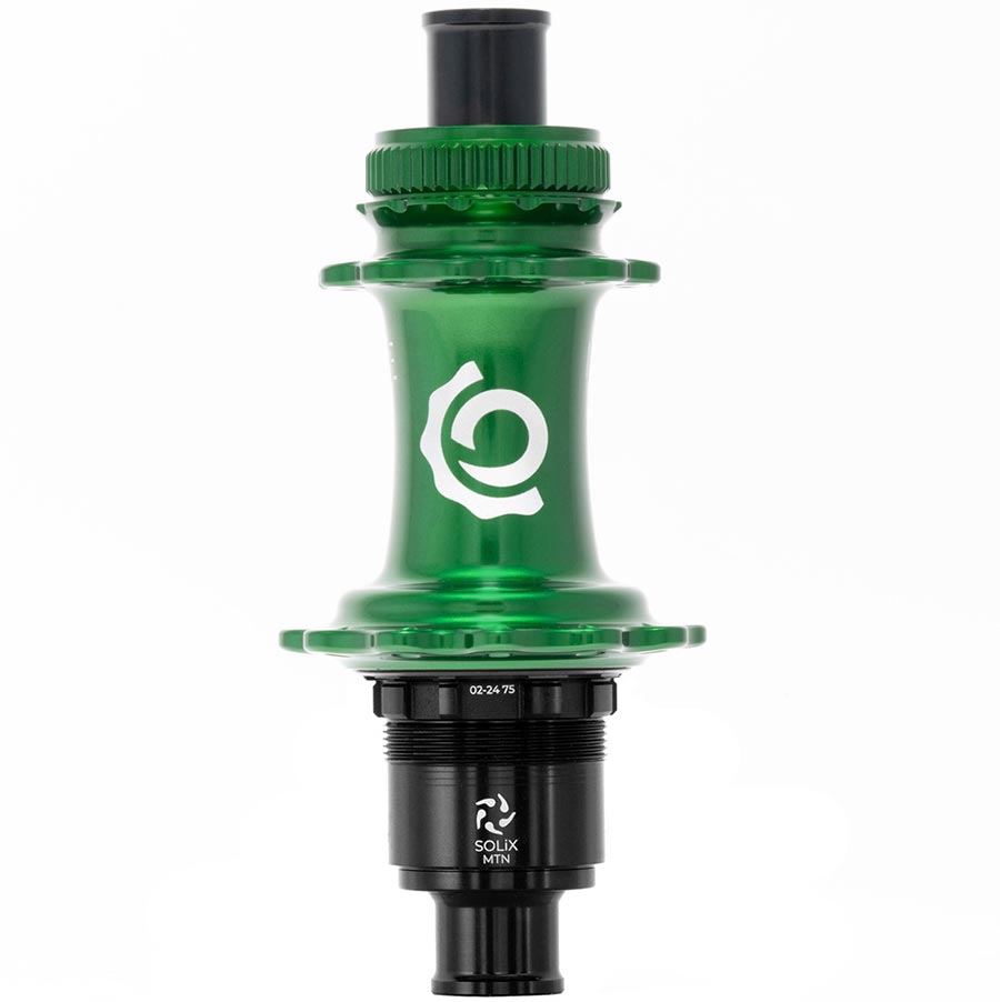 DISC HUB, REAR, 28H, 12MM TA, 148MM, SHIMANO MICRO SPLINE, GREEN