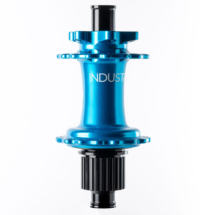 DISC HUB, REAR, 28H, 12MM TA, 148MM, SHIMANO MICRO SPLINE, TURQUOISE
