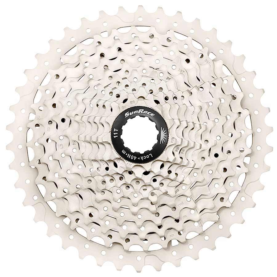 CASSETTE, 11 SP., 11-42T, FOR SHIMANO/SRAM, METALLIC SILVER