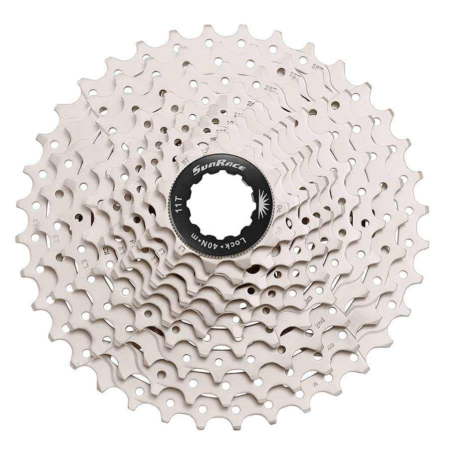 CASSETTE, 10 SP. 11-42T, FOR SHIMANO/SRAM, METALLIC SILVER