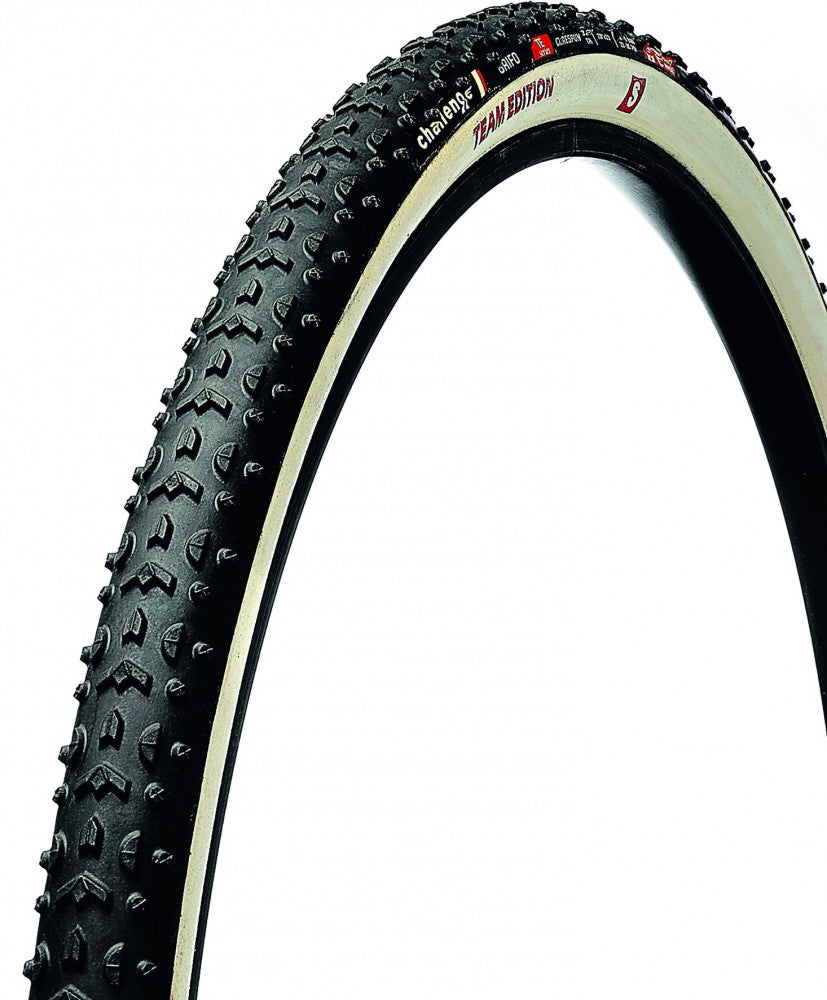 CHALLENGE GRIFO TEAM EDITION TIRE - 700 X 33 TUBULAR BLACK/WHITE HANDMADE