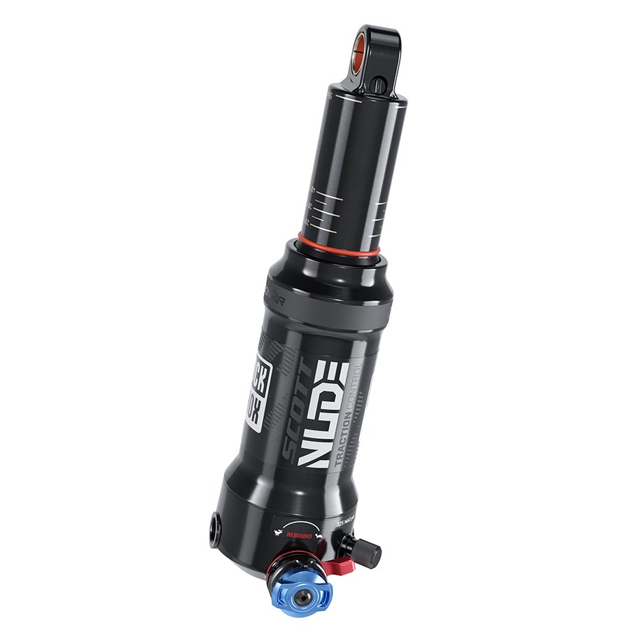 REAR SHOCK, 205X65, SHAFT EYELET: TRUNNION, BODY EYELET: STANDARD, MREB/MCOMP, 430LB LOCKOUT FORCE