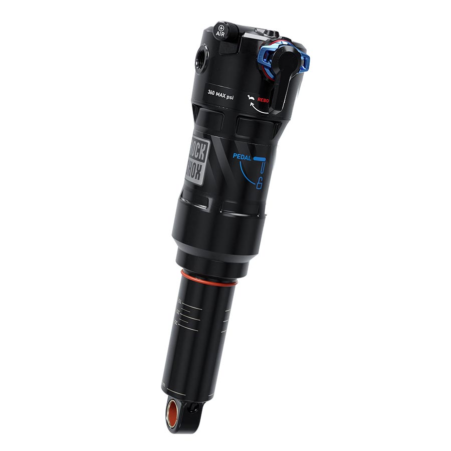REAR SHOCK, 205X57.5, SHAFT EYELET: TRUNNION, BODY EYELET: STANDARD, LINEAR, 0 NEG/1 POS TOKEN, LINEAR REB/LOW COMP, 380LB LOCKOUT FORCE