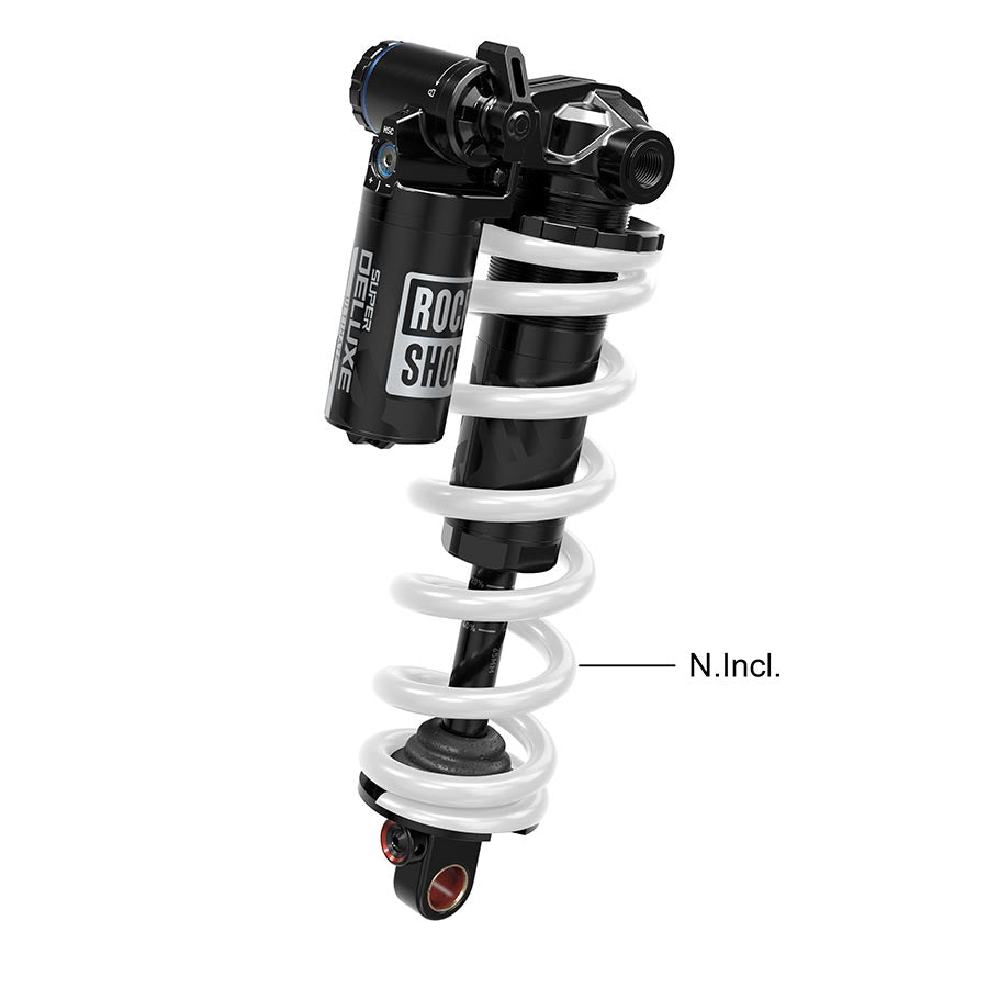 REAR SHOCK, 165X45, SHAFT EYELET: STANDARD, BODY EYELET: TRUNNION, LINEAR REB/LOW COMP, ADJ HYDRAULIC BOTTOM OUT, 320LB THRESHOLD