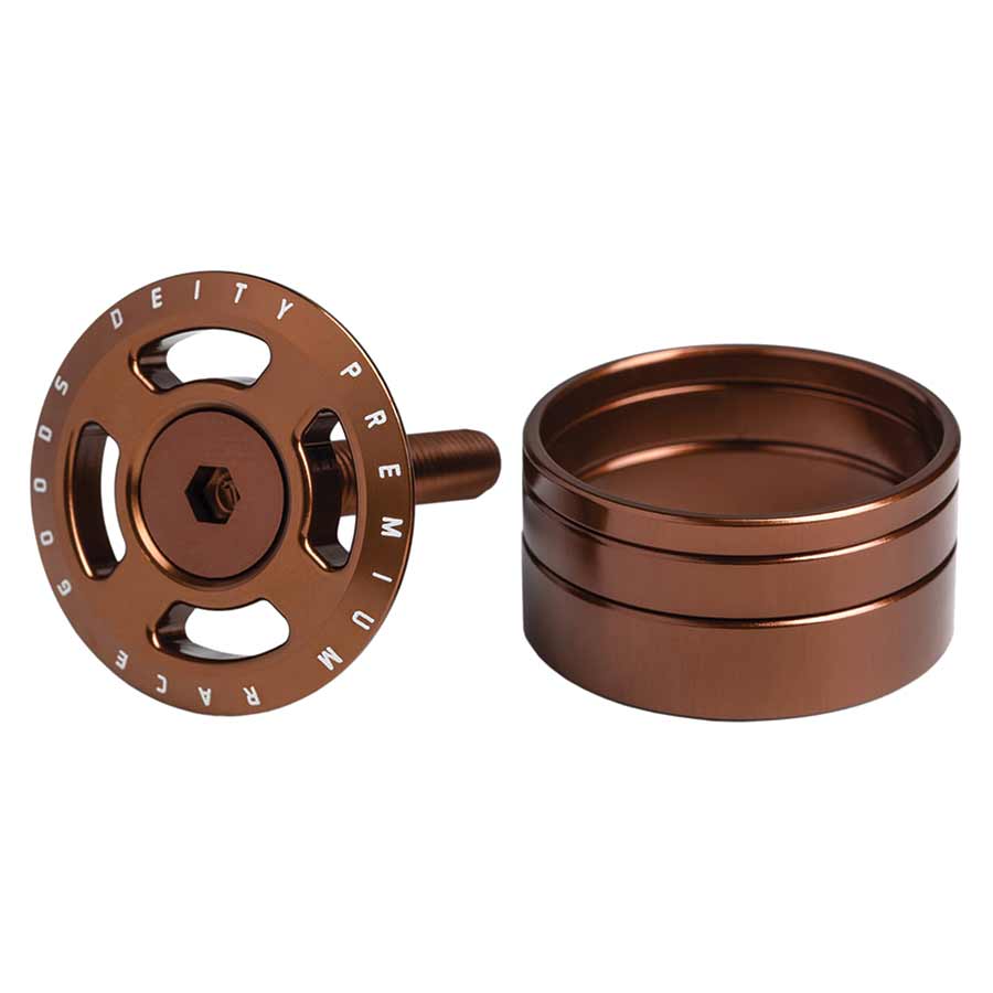 TOPCAP AND HEADSET SPACERS, 1-1/8'', BRONZE