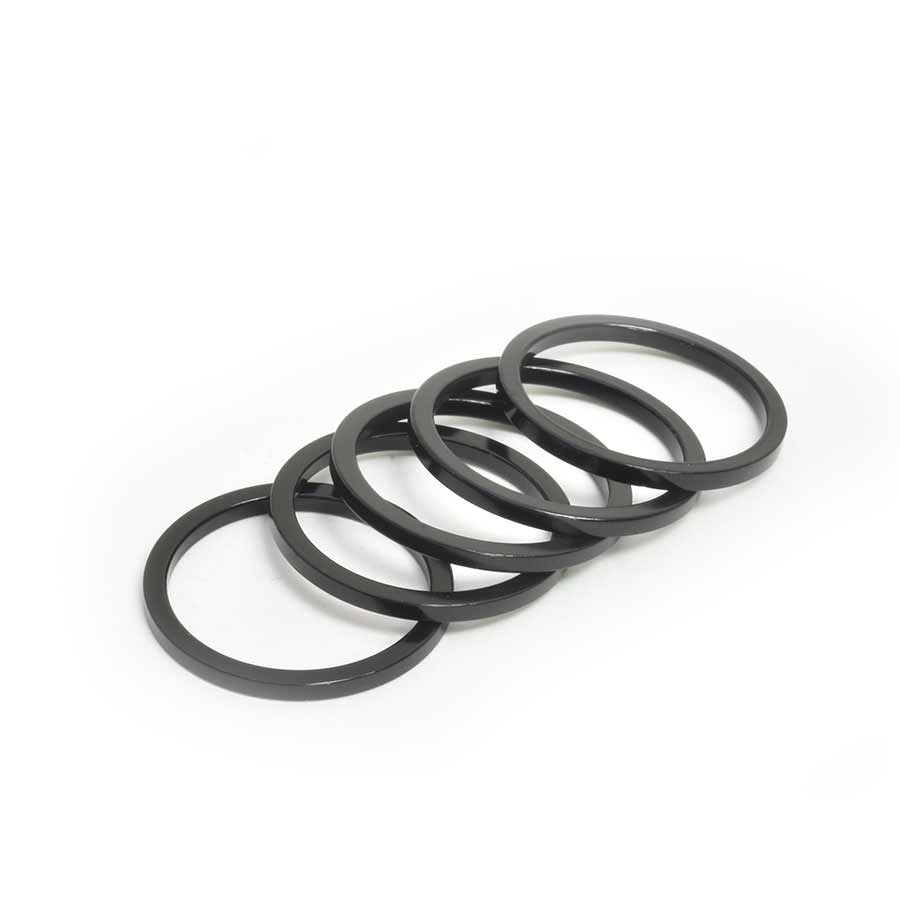 1-1/8'', HEIGHT: 2.5MM, ALUMINUM, BLACK, 5PCS