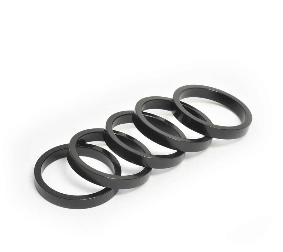 1-1/8'', HEIGHT: 5MM, ALUMINUM, BLACK, 5PCS