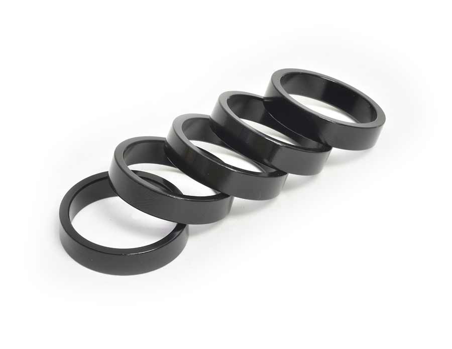 1-1/8'', HEIGHT: 7.5MM, ALUMINUM, BLACK, 5PCS