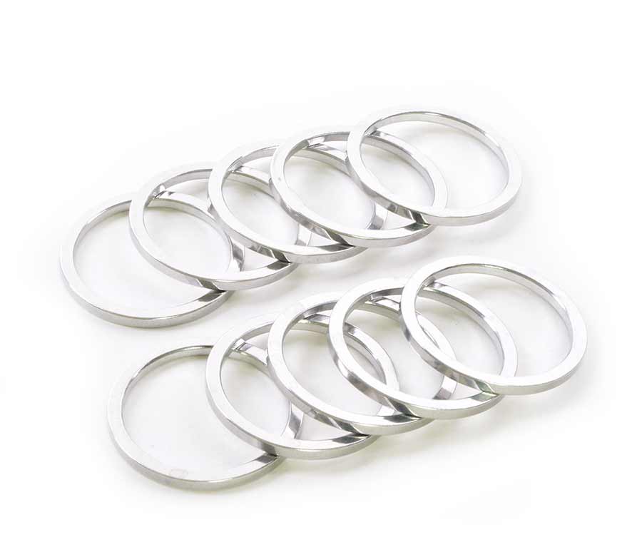 1-1/8'', HEIGHT: 2.5MM, ALUMINUM, SILVER, 5PCS