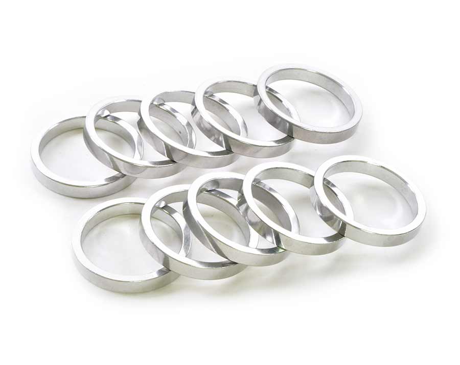 1-1/8'', HEIGHT: 5MM, ALUMINUM, SILVER, 5PCS