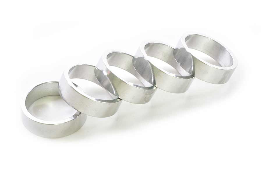 1-1/8'', HEIGHT: 10MM, ALUMINUM, SILVER, 5PCS