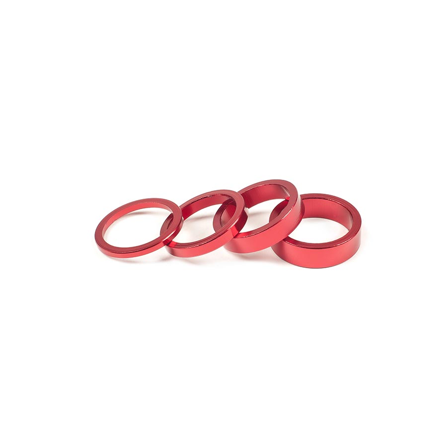 HEADSET SPACER, 1-1/8'', HEIGHT: 3MM/5MM/8MM/10MM, 6061-T6 ALUMINUM, RED