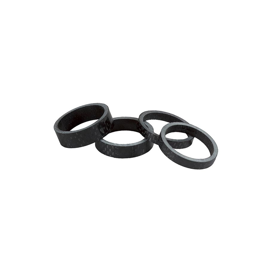 HEADSET SPACER, 1-1/8'', HEIGHT: 5MM/5MM/10MM/10MM, CARBON, CARBON