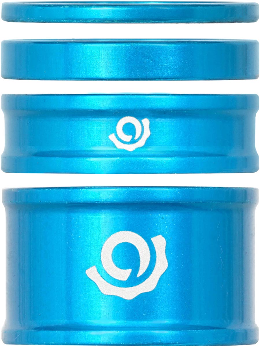HEADSET SPACER KIT, 1-1/8'', HEIGHT: 2.5MM/5MM/10MM/20MM, ALUMINUM, TURQUOISE