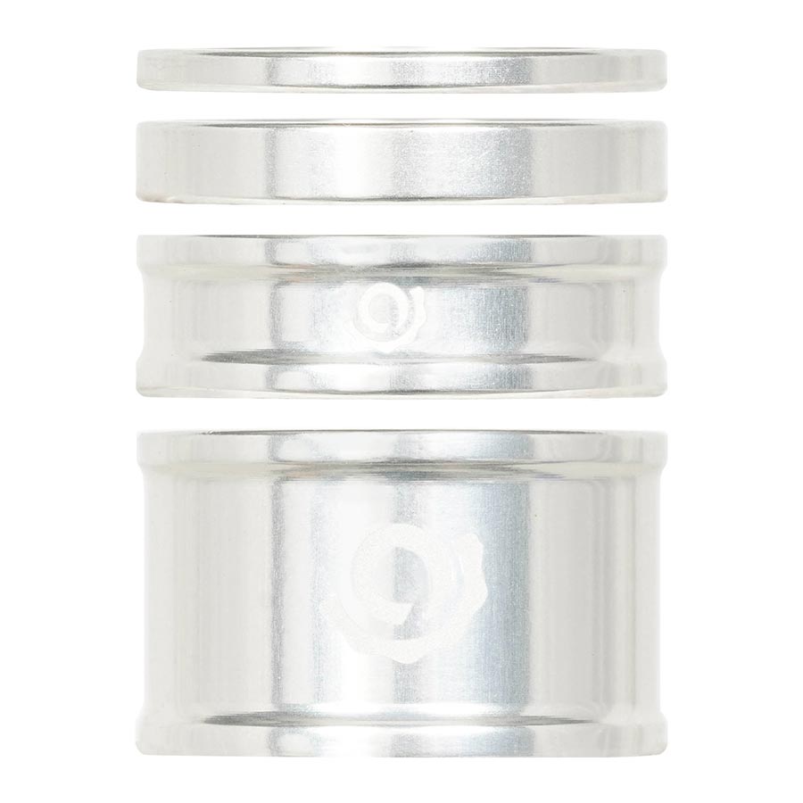 HEADSET SPACER KIT, 1-1/8'', HEIGHT: 2.5MM/5MM/10MM/20MM, ALUMINUM, SILVER