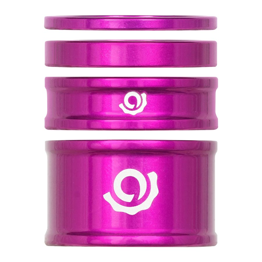 HEADSET SPACER KIT, 1-1/8'', HEIGHT: 2.5MM/5MM/10MM/20MM, ALUMINUM, PURPLE