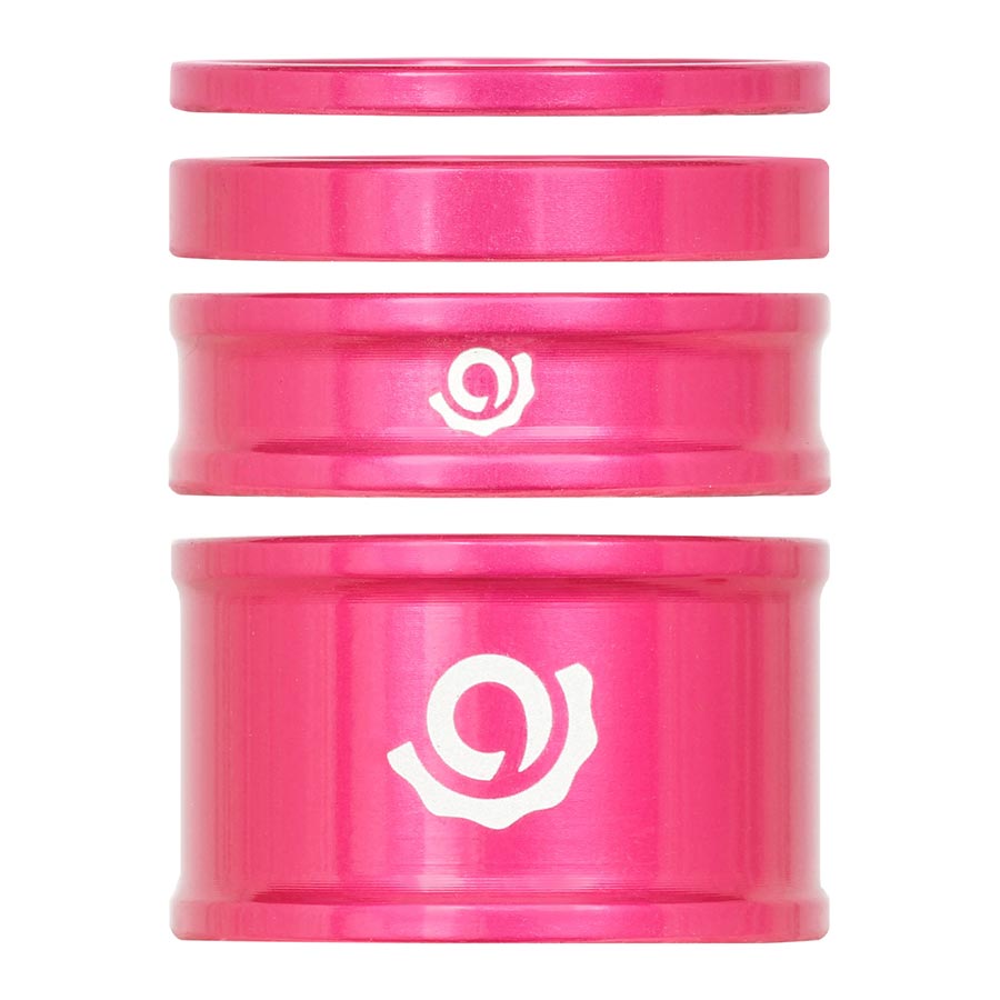 HEADSET SPACER KIT, 1-1/8'', HEIGHT: 2.5MM/5MM/10MM/20MM, ALUMINUM, PINK