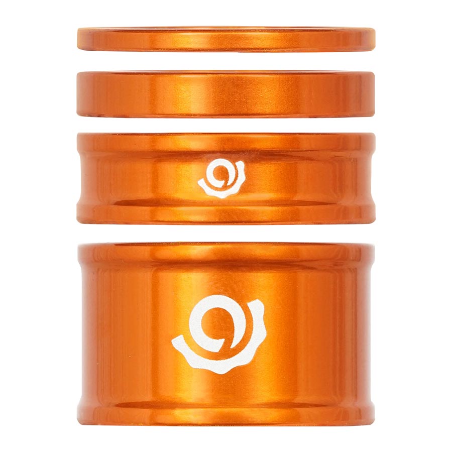 HEADSET SPACER KIT, 1-1/8'', HEIGHT: 2.5MM/5MM/10MM/20MM, ALUMINUM, ORANGE