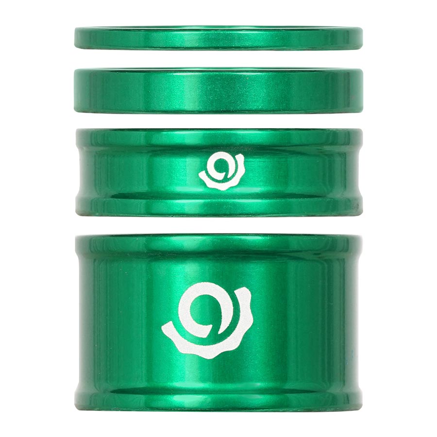 HEADSET SPACER KIT, 1-1/8'', HEIGHT: 2.5MM/5MM/10MM/20MM, ALUMINUM, LIME