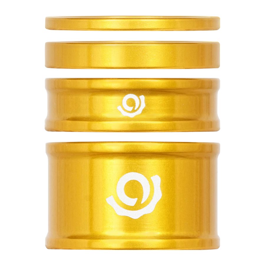 HEADSET SPACER KIT, 1-1/8'', HEIGHT: 2.5MM/5MM/10MM/20MM, ALUMINUM, GOLD