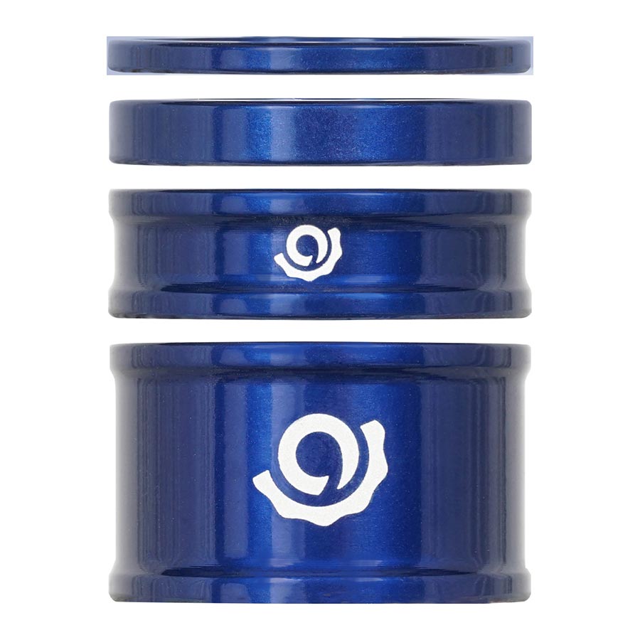 HEADSET SPACER KIT, 1-1/8'', HEIGHT: 2.5MM/5MM/10MM/20MM, ALUMINUM, BLUE