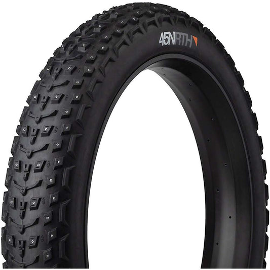 45NRTH DILLINGER 5 TIRE - 26 X 4.6 TUBELESS FOLDING BLACK 60TPI 258CARBIDE STEEL STUDS