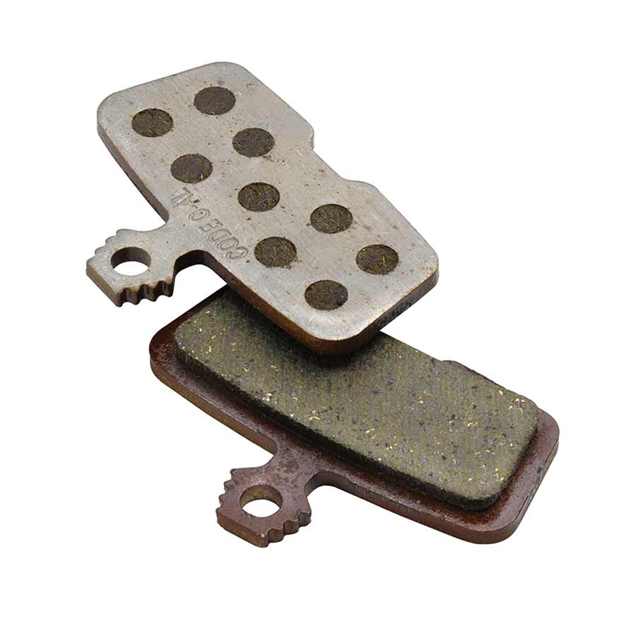 DISC BRAKE PADS, SHAPE: SRAM CODE 2011+, ORGANIC QUIET, STEEL, LARGE, PAIR