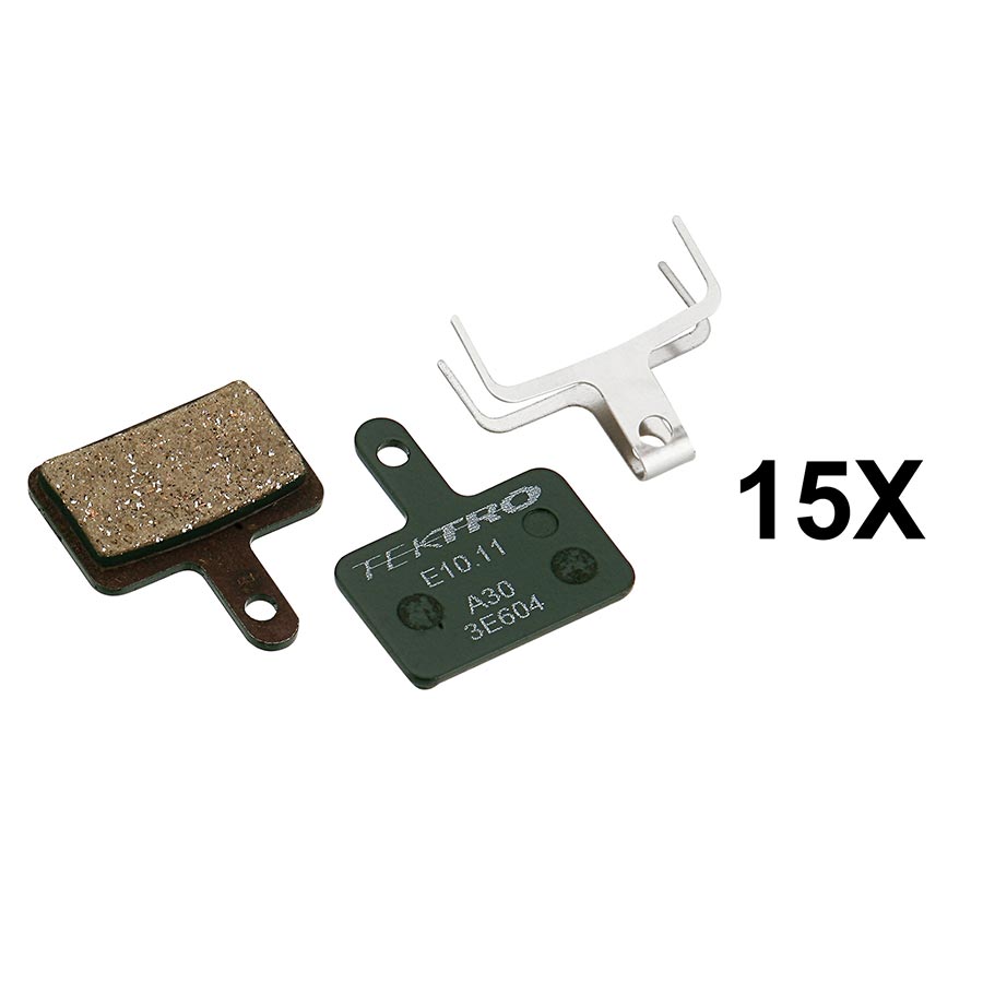 DISC BRAKE PADS, SHIMANO B-TYPE, RESIN, 4MM, 15PCS