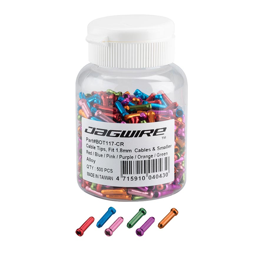 CABLE END CAP, 1.8MM, MULTICOLOR, 500PCS