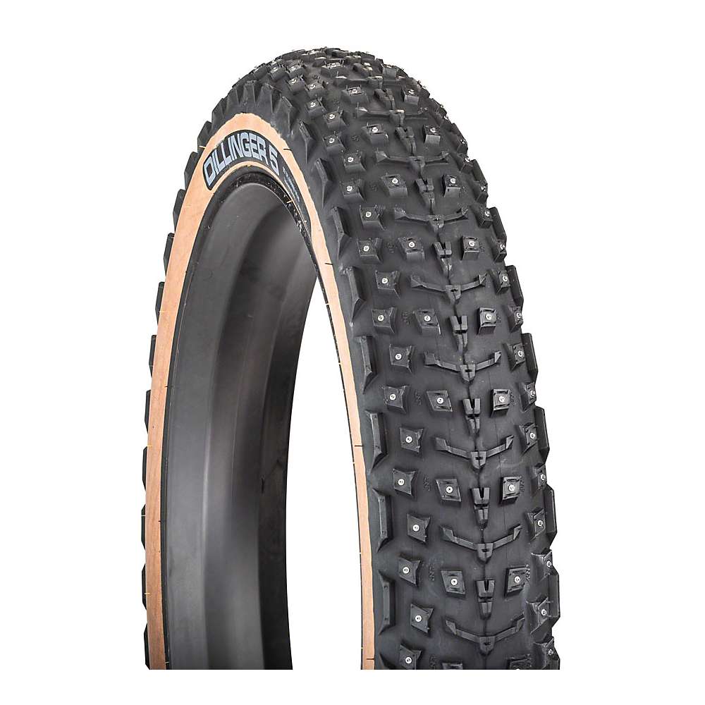 45NRTH DILLINGER 5 TIRE - 27.5 X 4.5 TUBELESS FOLDING TAN 60TPI 252CONCAVE CARBIDE ALUMINUM STUDS