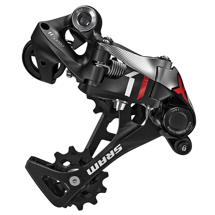 REAR DERAILLEUR, 11SP., TYPE 2.1, MEDIUM CAGE, RED