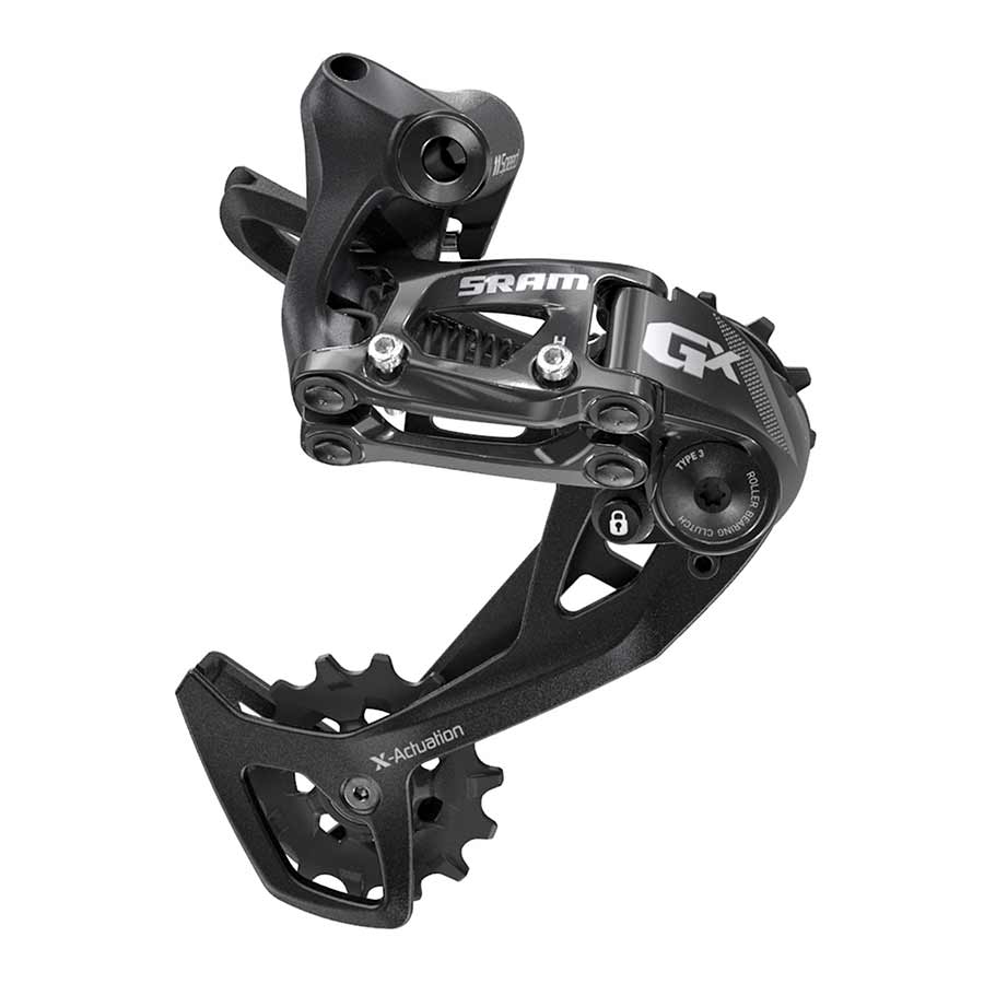 REAR DERAILLEUR, 2X11SP., LONG CAGE, BLACK