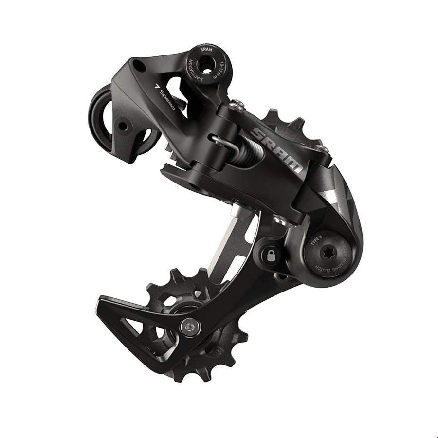 REAR DERAILLEUR, SPEED: 7, CAGE: MEDIUM, BLACK