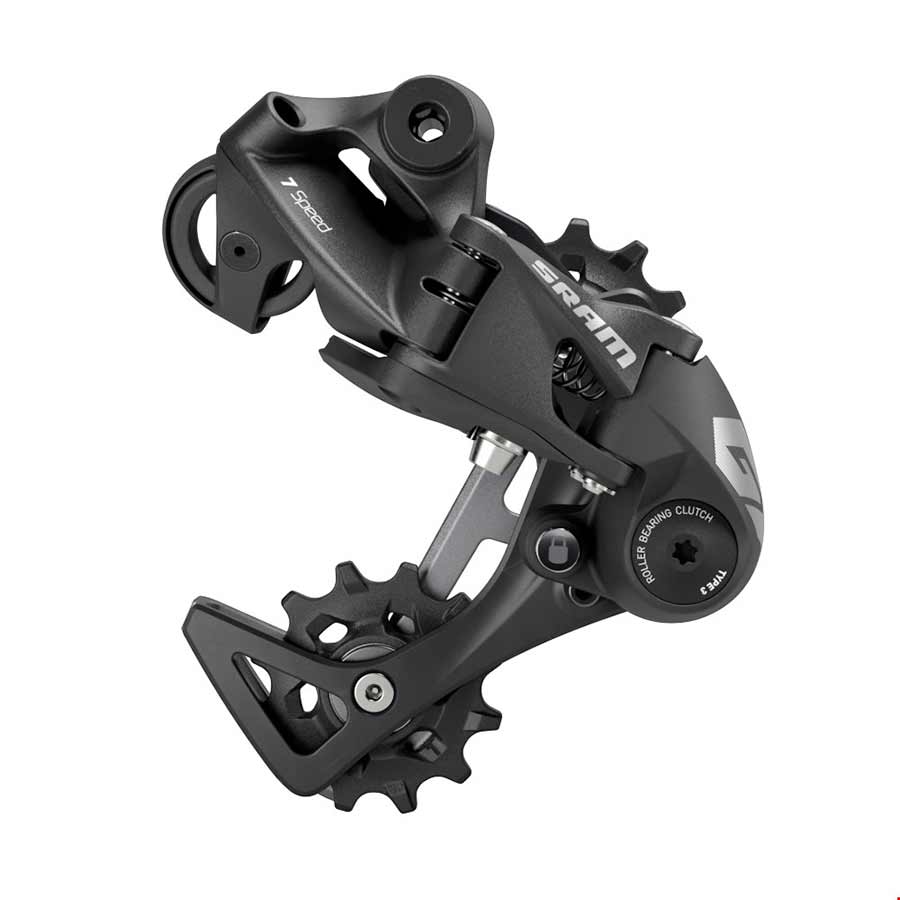 REAR DERAILLEUR, SPEED: 7, CAGE: MEDIUM, BLACK