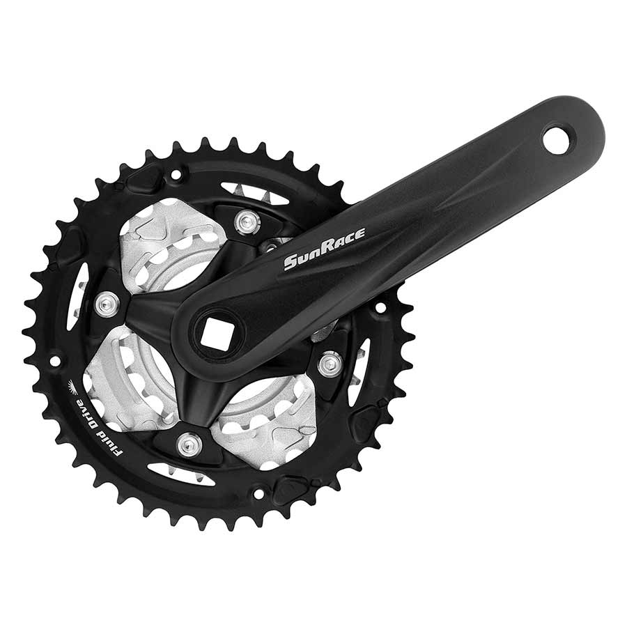 CRANKSET, SPEED: 7/8, BCD: 64/104, 22/32/42, SQUARE, 170MM, BLACK, MTB