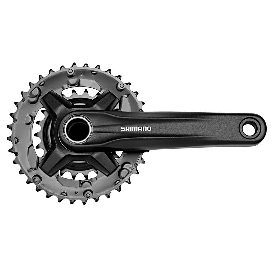 CRANKSET, SPEED: 9, SPINDLE: 24MM, BCD: RIVETS, 22/36, HOLLOWTECH II, 175MM, BLACK, MTB