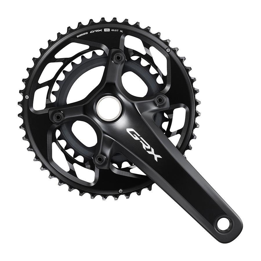 CRANKSET, SPEED: 12, SPINDLE: 24MM, BCD: 80/110, 31/48, HOLLOWTECH II, 175MM, BLACK, ROAD DISC