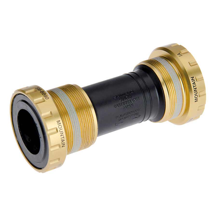 SM-BB80, HOLLOWTECH II, BB SHELL: 68/E/73MM, AXLE: 24MM, STEEL, GOLD
